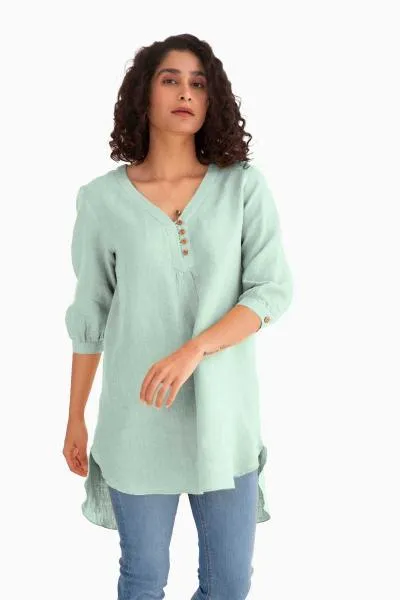 Linen Primrose Top-Oatmeal