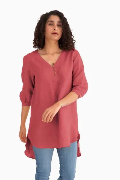 Linen Primrose Top-Oatmeal