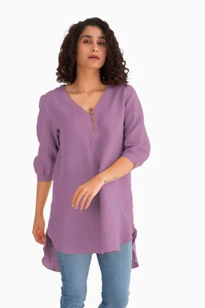 Linen Primrose Top-Oatmeal