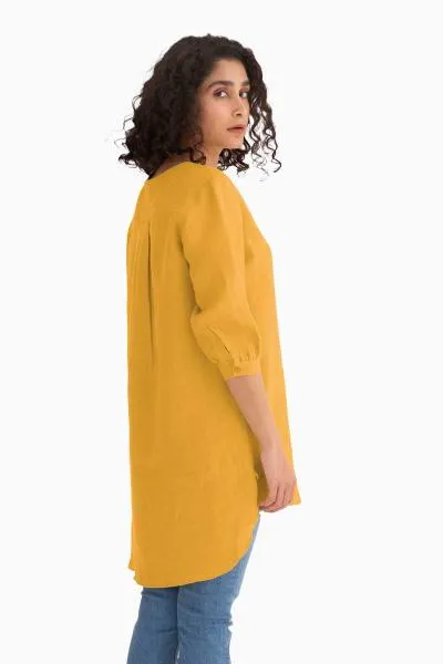 Linen Primrose Top-Oatmeal