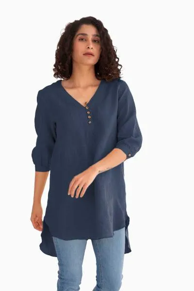 Linen Primrose Top-Oatmeal