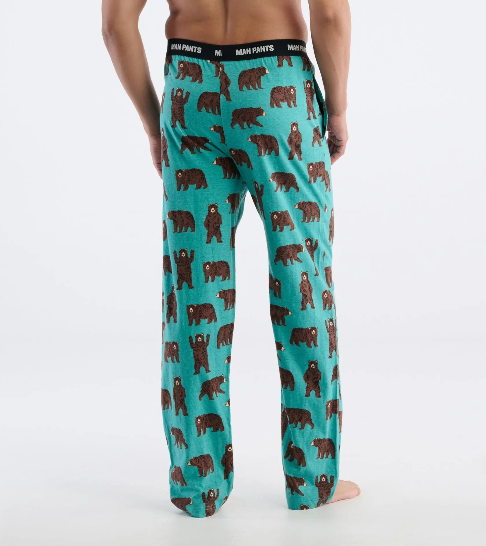 Little Blue House Brown Bears Man Pants