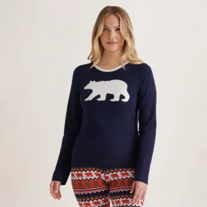 Little Blue House Polar Bear Women's Stretch Jersey Top