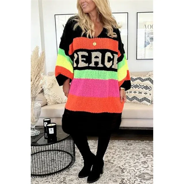 Lockerer Ibiza-Peace-Pullover - Pamela