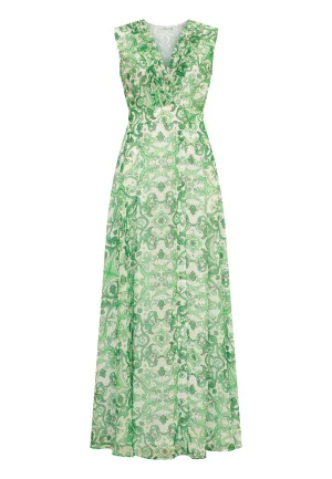 LONG FLORAL DRESS SLEEVELESS