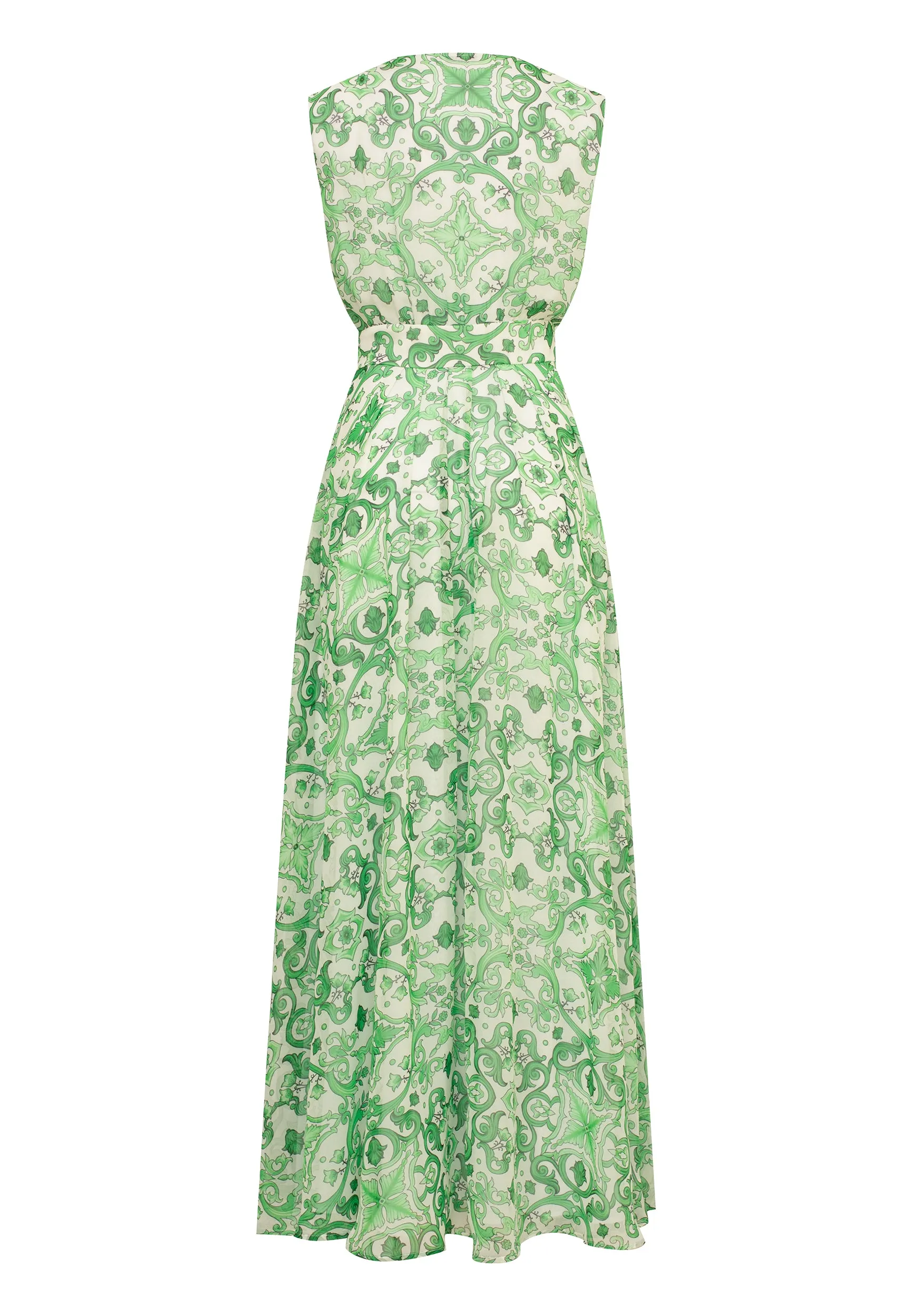 LONG FLORAL DRESS SLEEVELESS
