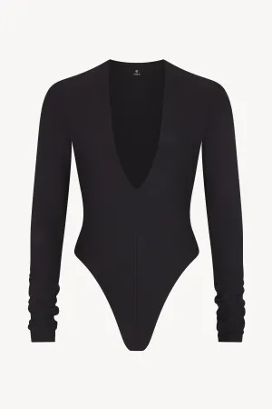 Long Sleeve Deep V Bodysuit
