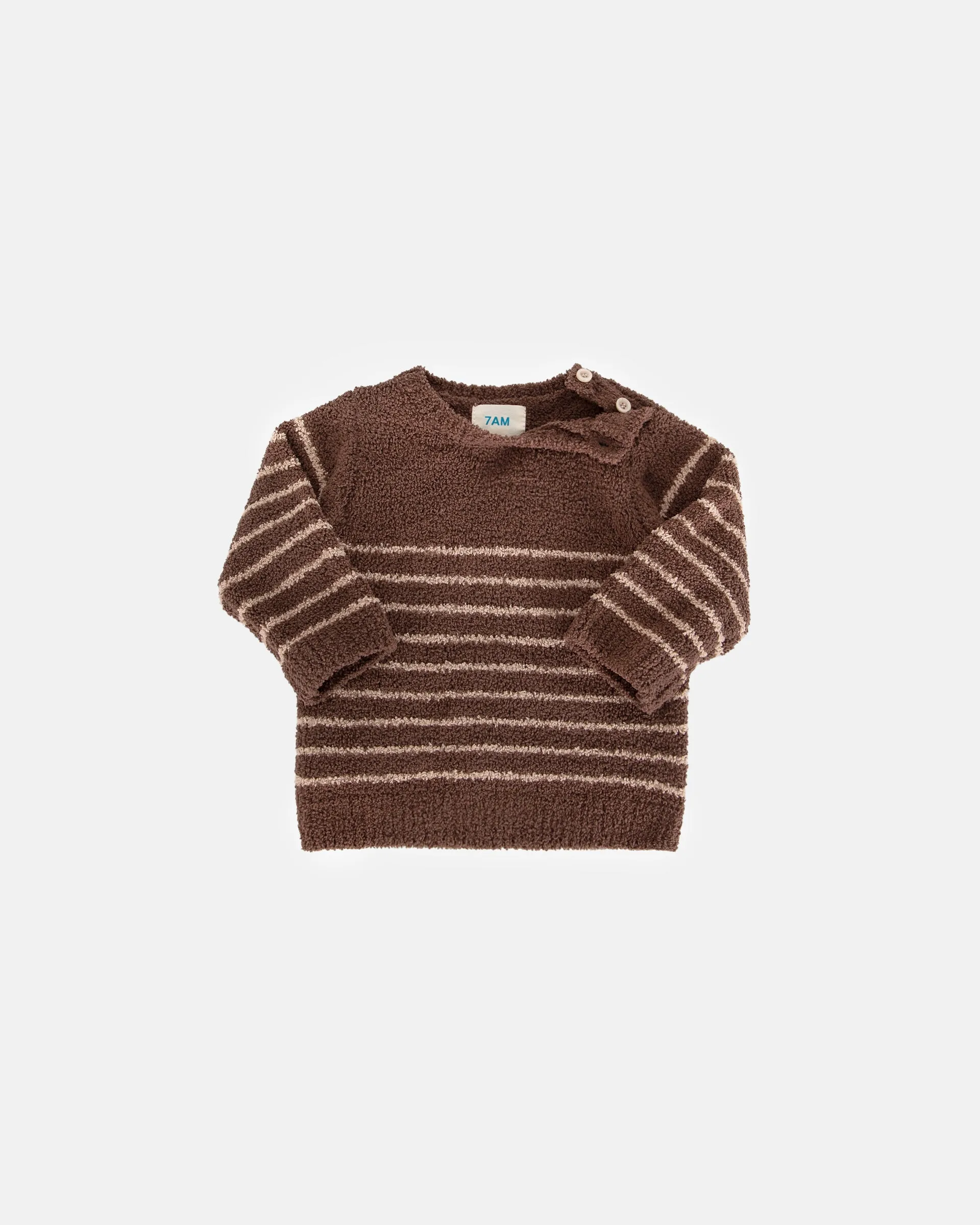Long Sleeved Top Striped - Fuzzy