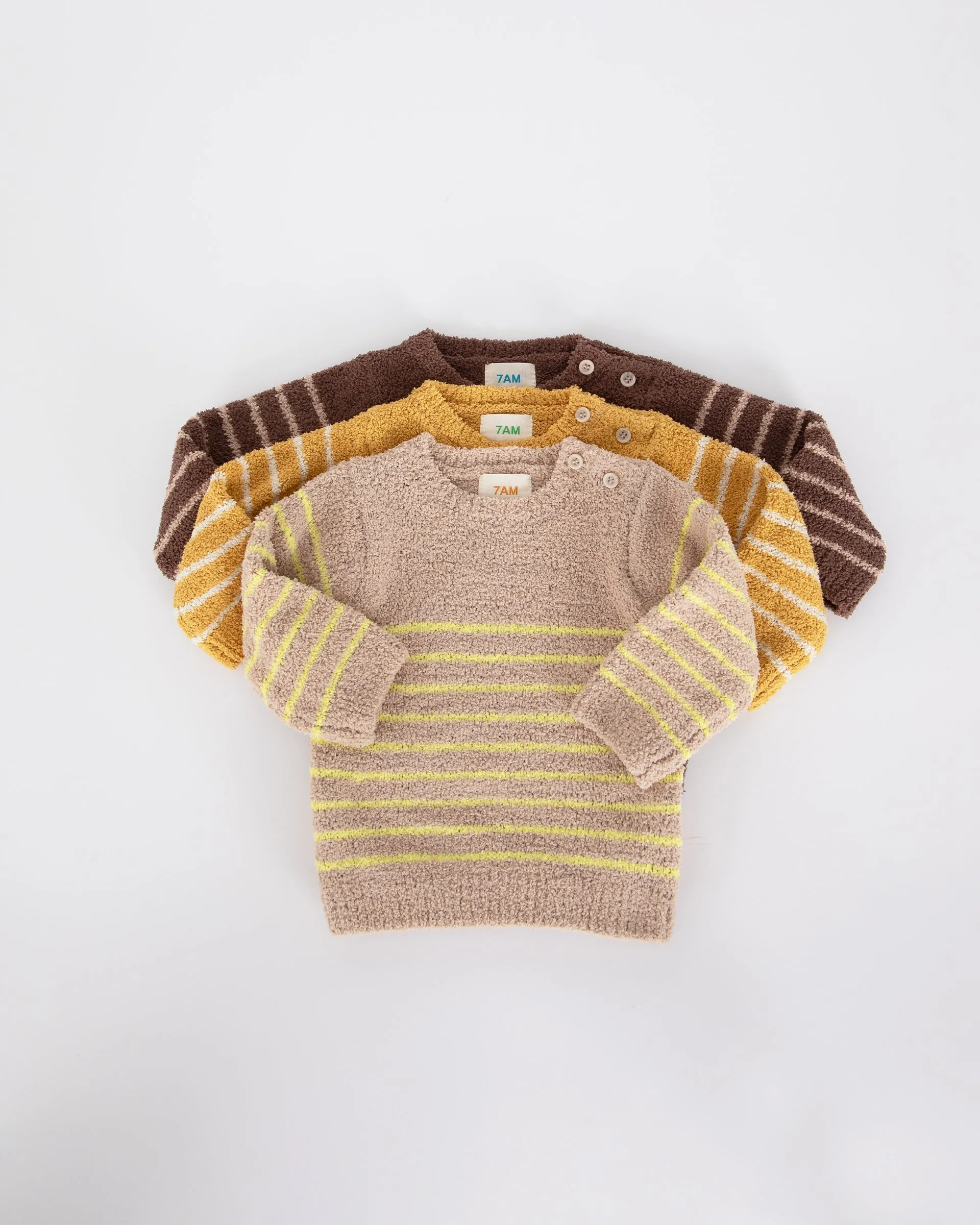 Long Sleeved Top Striped - Fuzzy