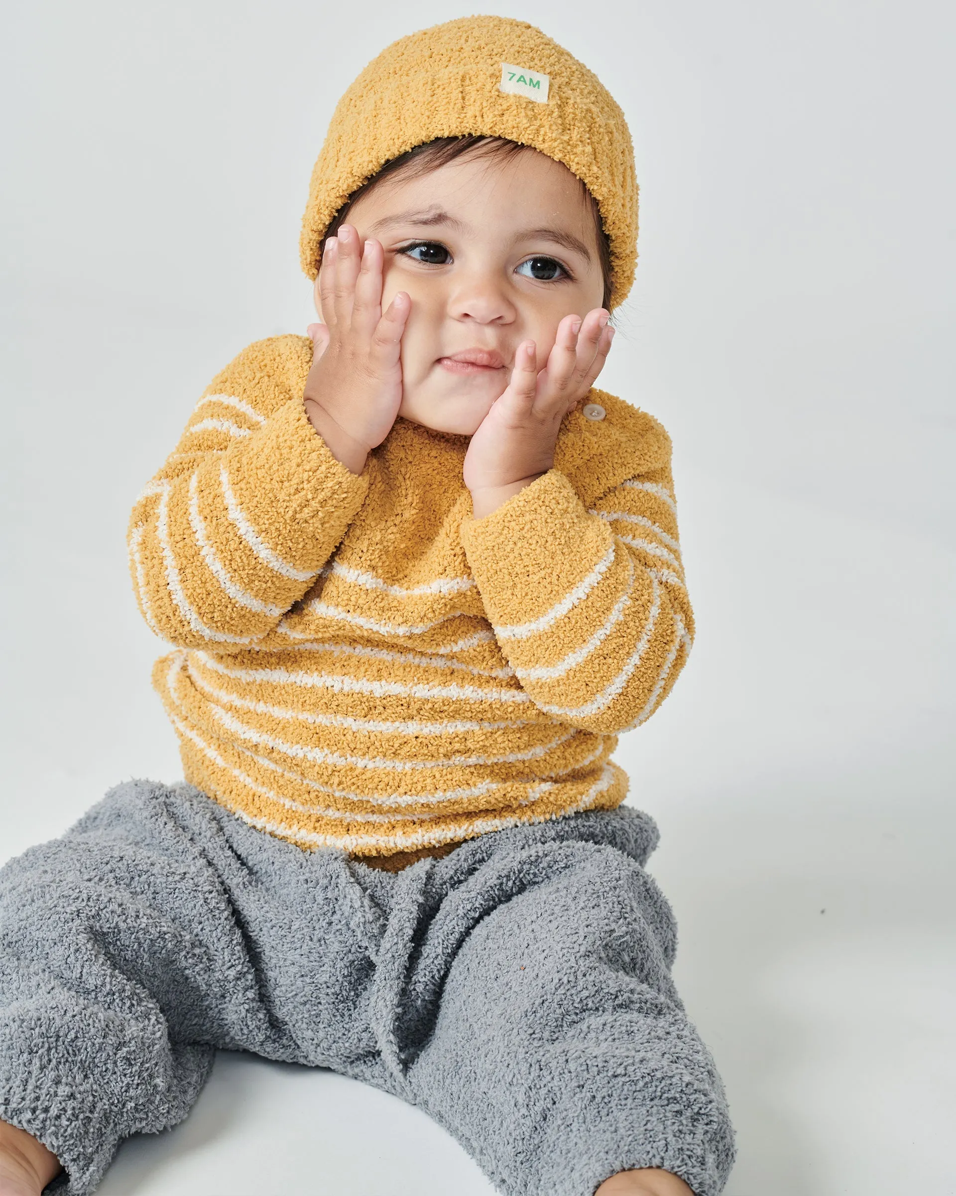 Long Sleeved Top Striped - Fuzzy