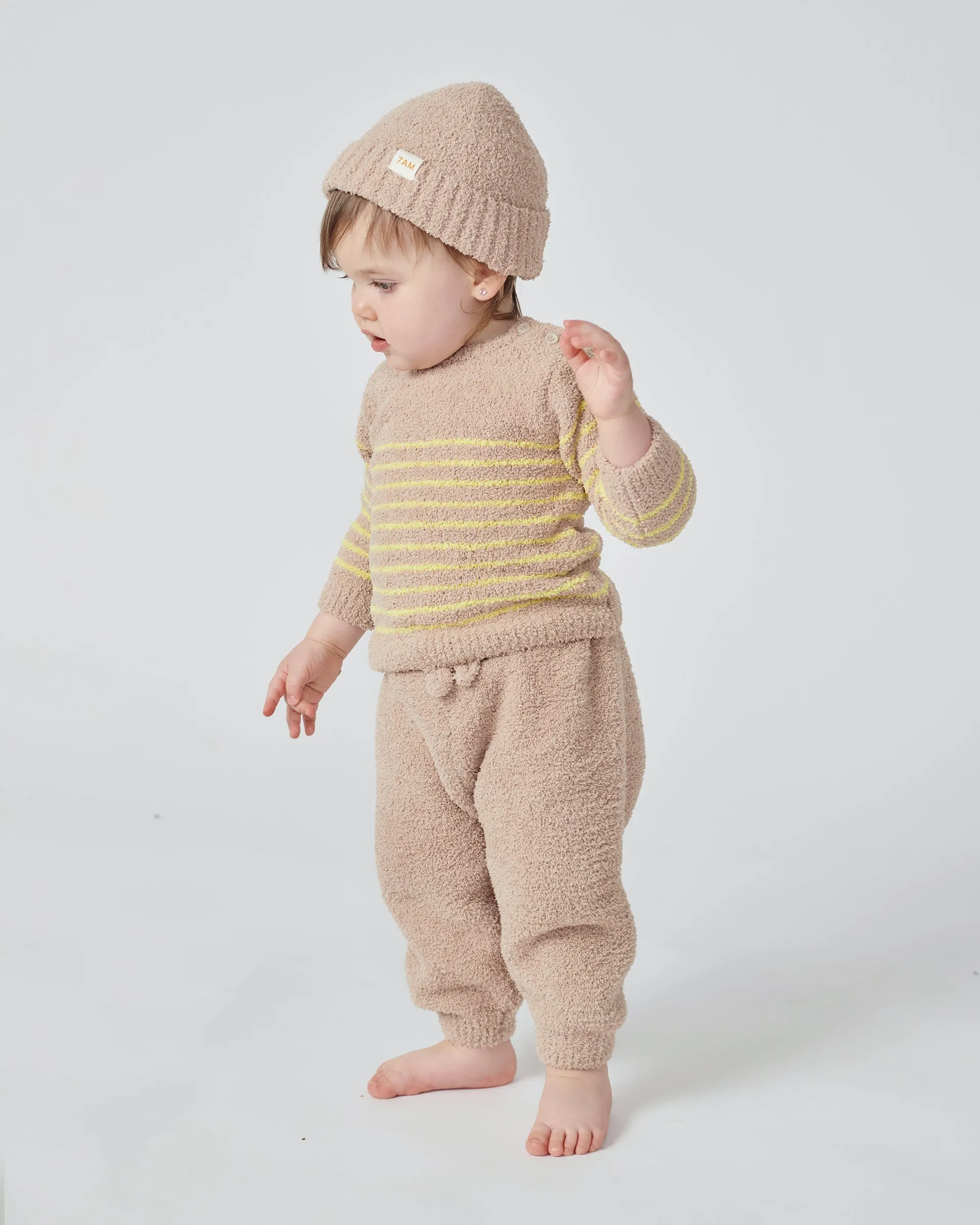 Long Sleeved Top Striped - Fuzzy