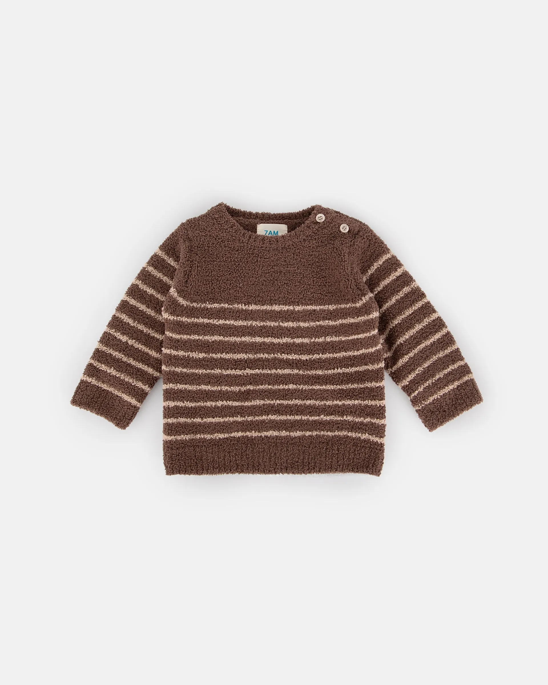 Long Sleeved Top Striped - Fuzzy