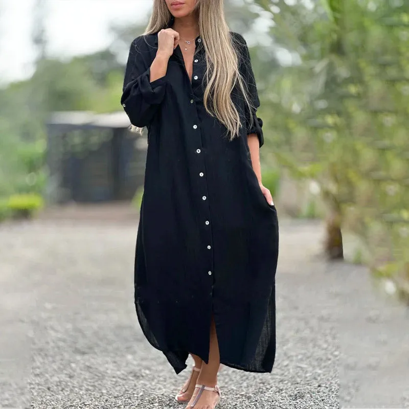 Loose, Breathable & Slimming Shirt Dress