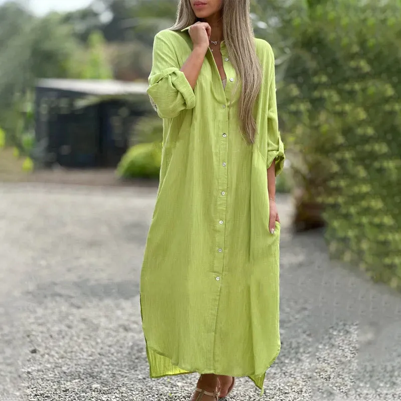 Loose, Breathable & Slimming Shirt Dress