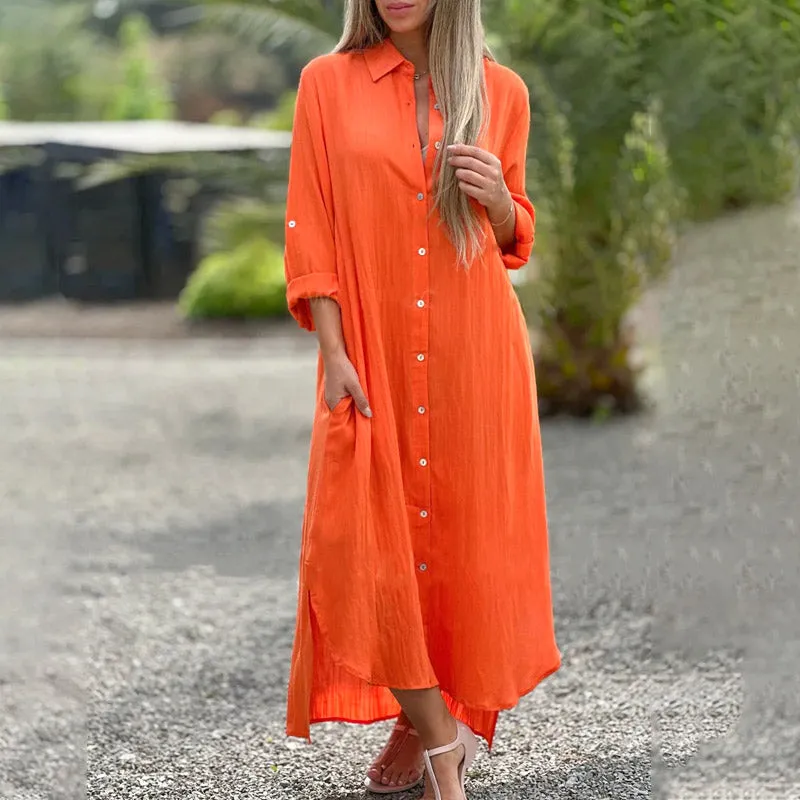 Loose, Breathable & Slimming Shirt Dress
