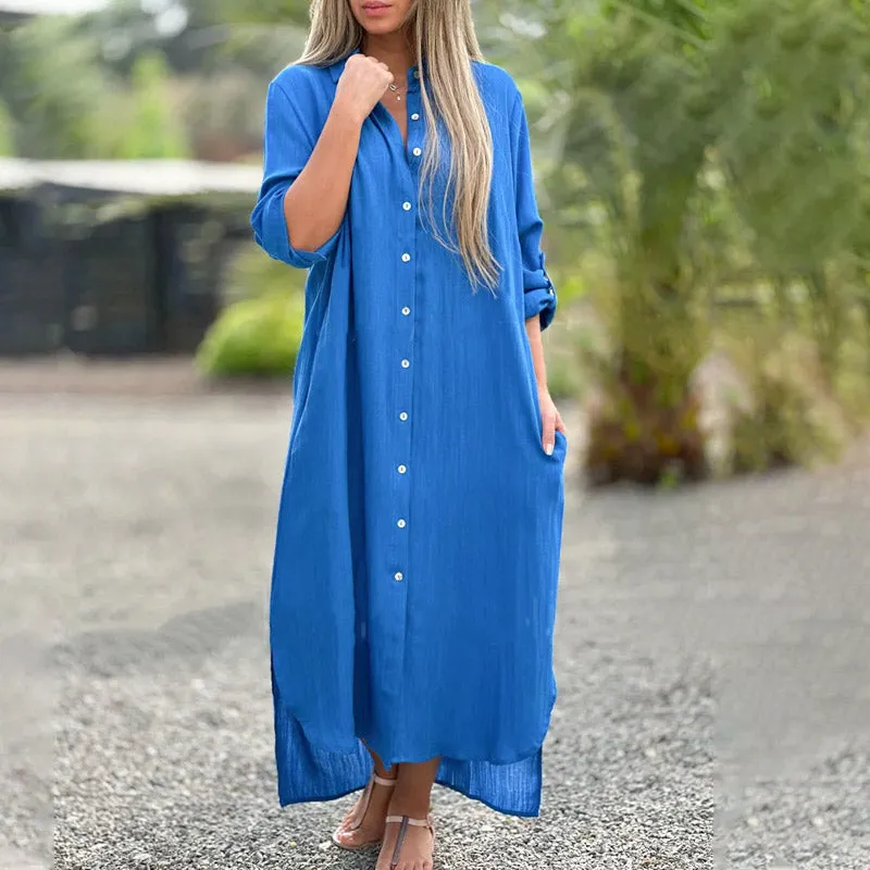 Loose, Breathable & Slimming Shirt Dress