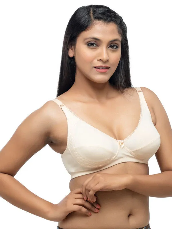 Lovable Cream and White Non Padded Wirefree Bra Pack of 2 - ENCIRCLE Elite-Cream/White