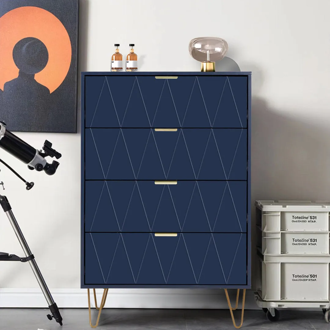Marable 4 Drawer 23.6" W Chest Willa Arlo™ Interiors Color: Navy Blue