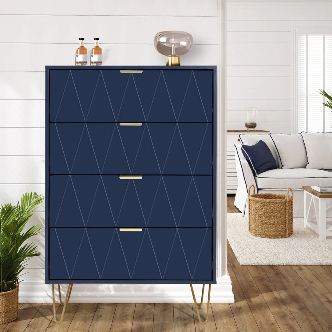 Marable 4 Drawer 23.6" W Chest Willa Arlo™ Interiors Color: Navy Blue