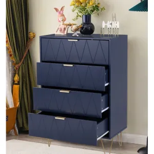 Marable 4 Drawer 23.6" W Chest Willa Arlo™ Interiors Color: Navy Blue
