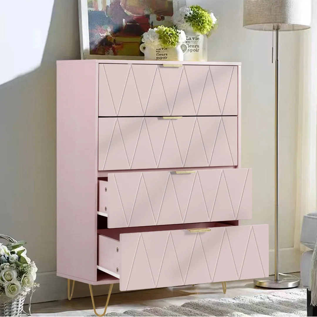 Marable 4 Drawer 23.6" W Chest Willa Arlo™ Interiors Color: Pink