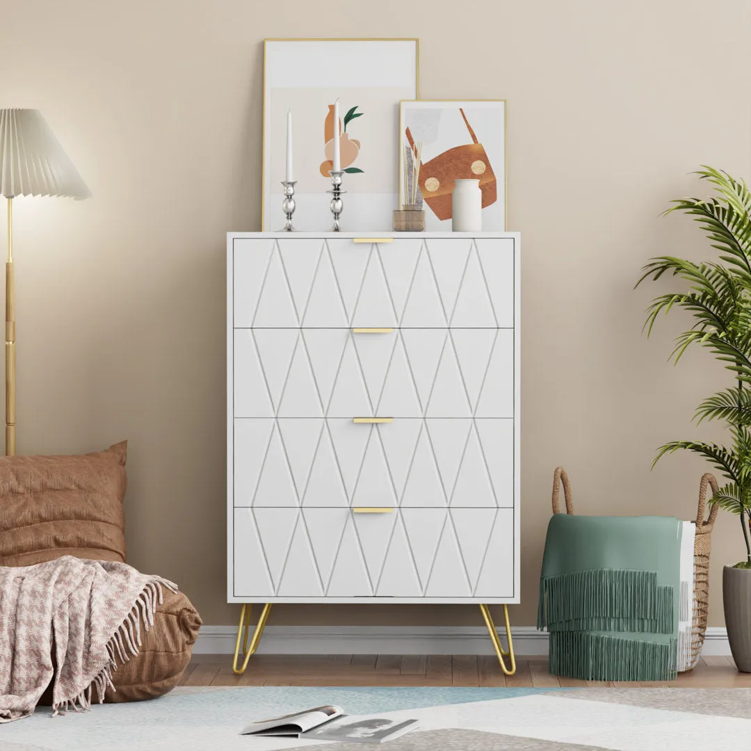 Marable 4 Drawer 23.6" W Chest Willa Arlo™ Interiors Color: White