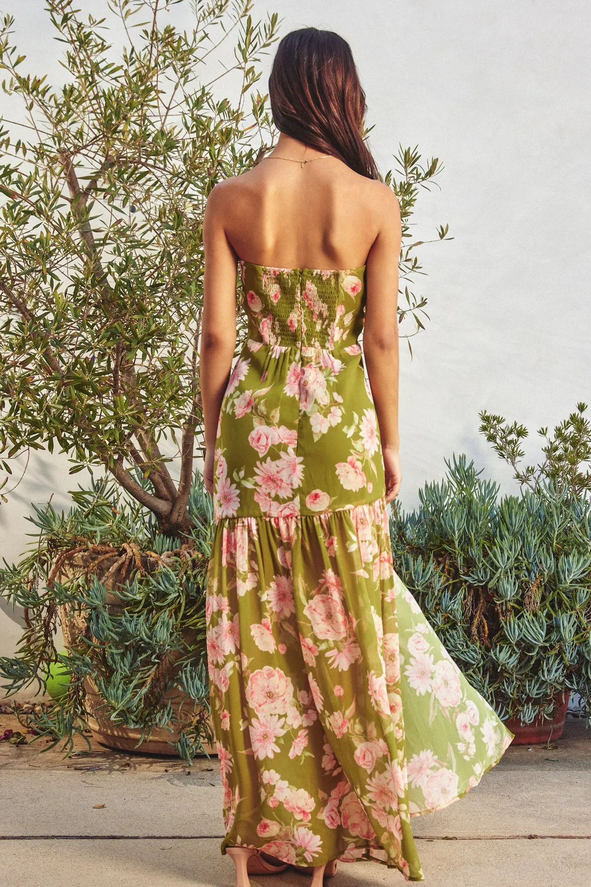 Marielle Strapless Drop Waist Maxi Dress