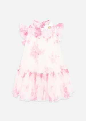 Marigold Roses Dress Snowdrop/Pink