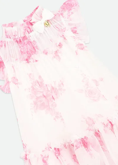 Marigold Roses Dress Snowdrop/Pink