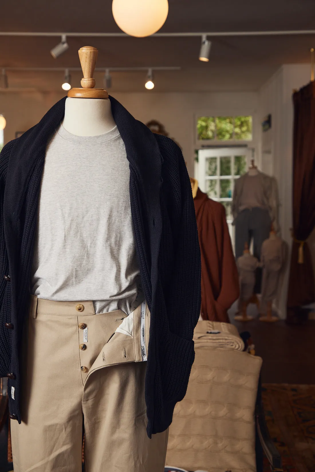 Marinaio Cotton Shawl Collar Cardigan