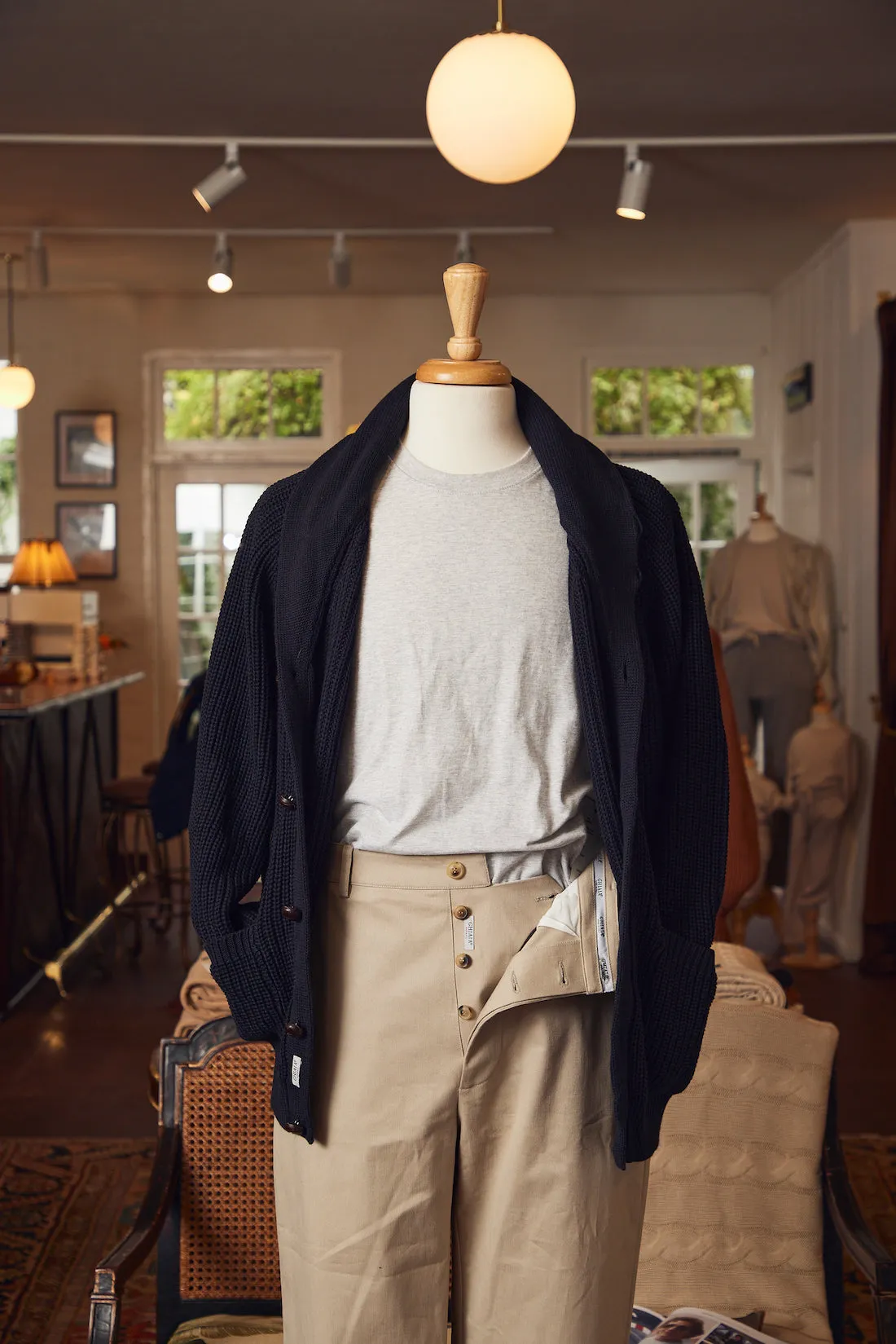 Marinaio Cotton Shawl Collar Cardigan