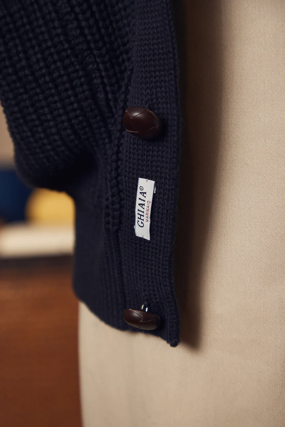 Marinaio Cotton Shawl Collar Cardigan