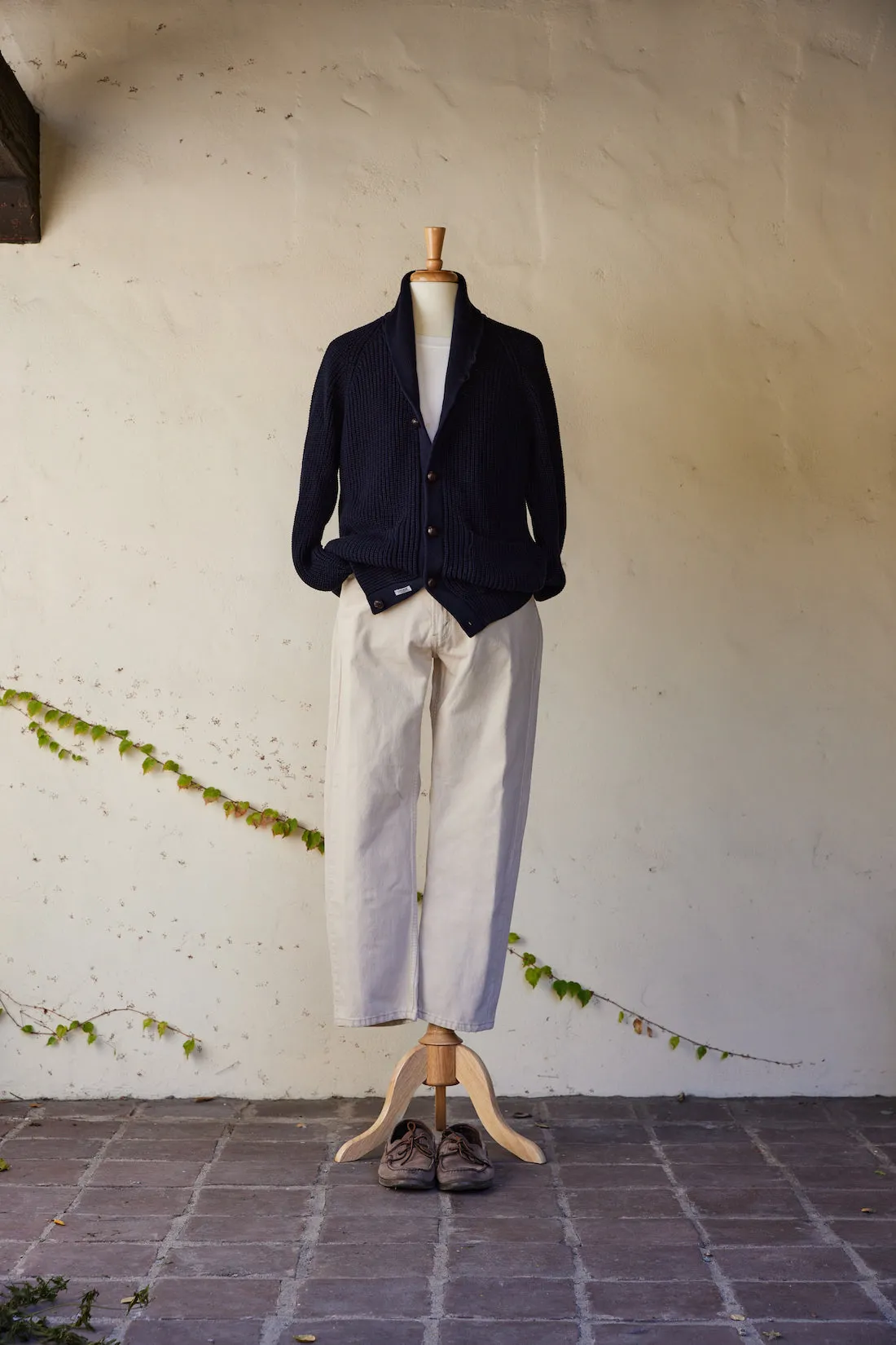 Marinaio Cotton Shawl Collar Cardigan