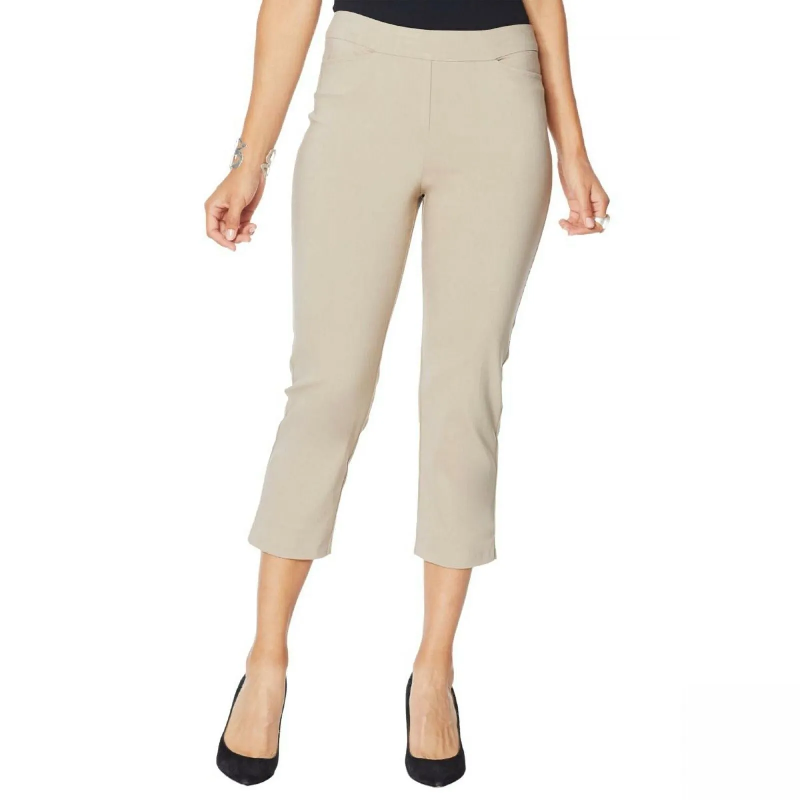 MarlaWynne Women's Slimming FLATTERfit Capri Pants