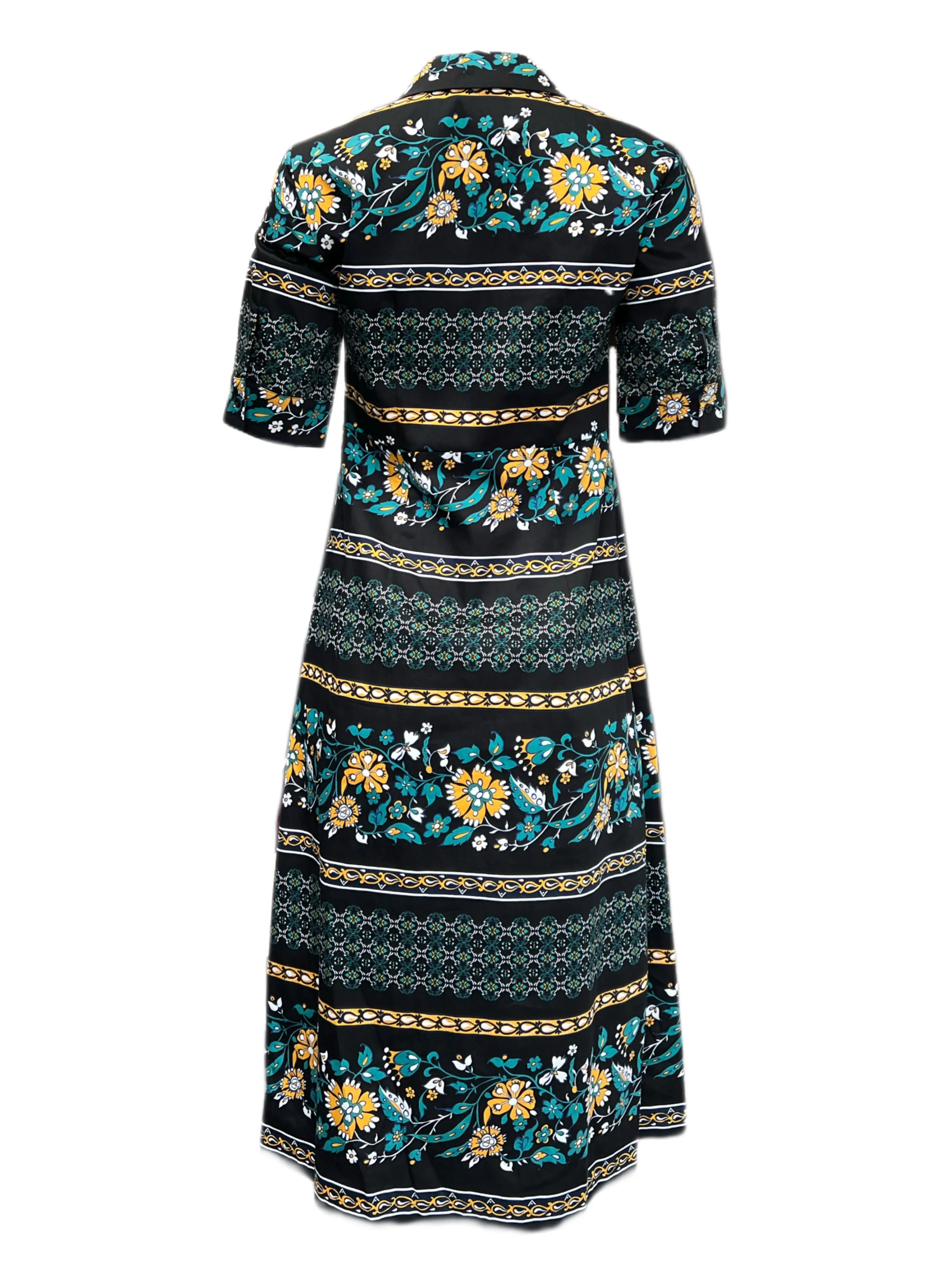 Max Mara Women's Nero Cursore Floral Printed Cotton Dress NWT