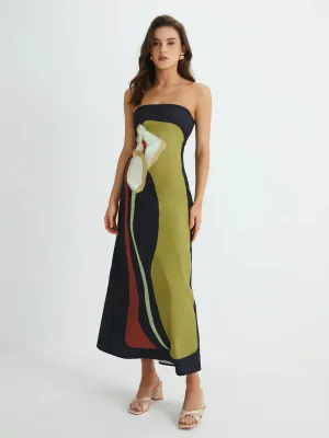 Maxi Belle™ | Abstract Strapless Maxi Dress | Lightweight Fabric, Flowy Design & Comfortable Fit
