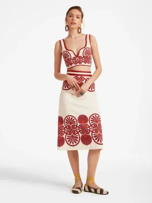 Medallion Placée Cream Baia Crop Top