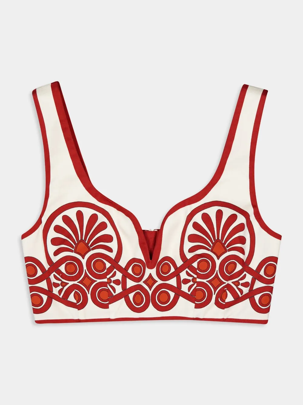 Medallion Placée Cream Baia Crop Top