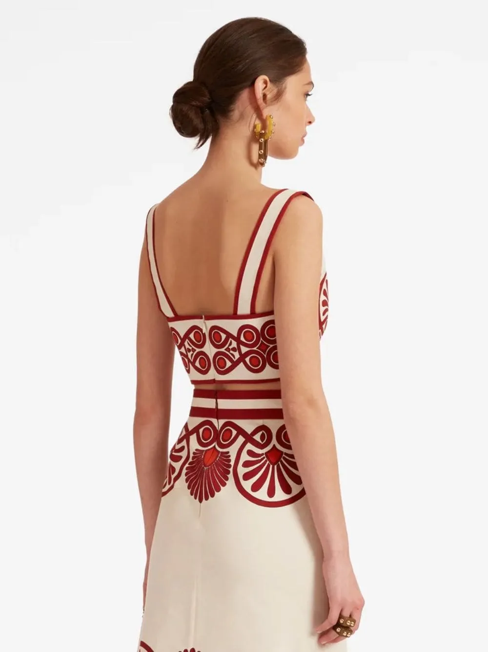 Medallion Placée Cream Baia Crop Top