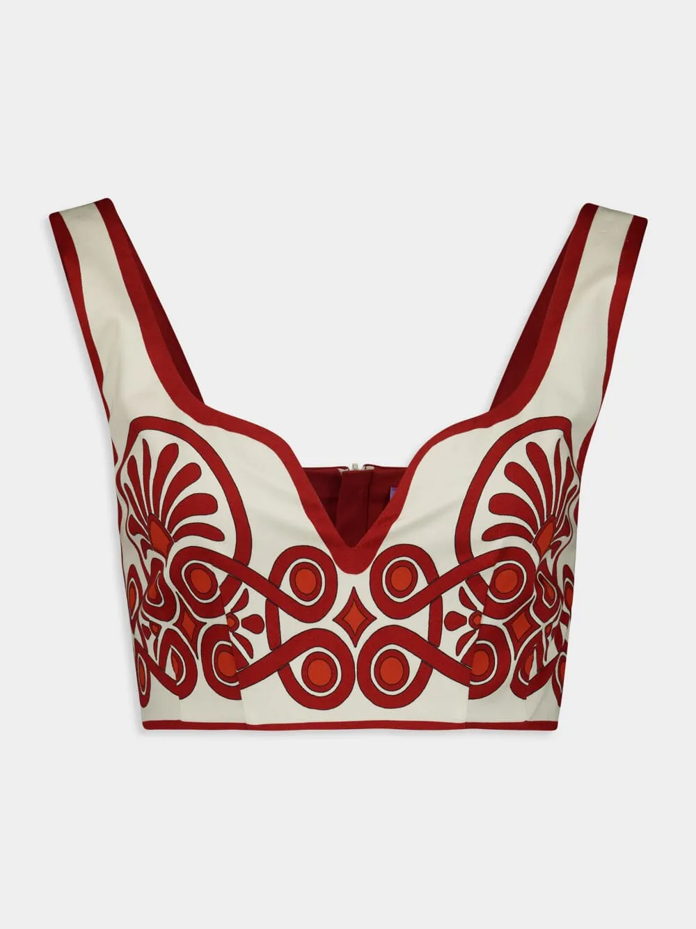 Medallion Placée Cream Baia Crop Top