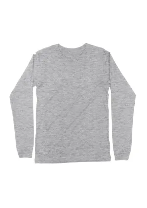 Men's Long Sleeve Crew Neck T-Shirt Athletic Gray