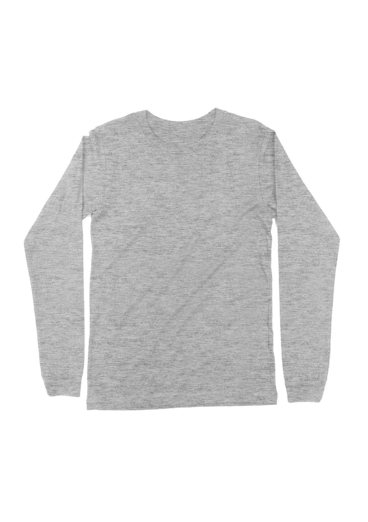 Men's Long Sleeve Crew Neck T-Shirt Athletic Gray