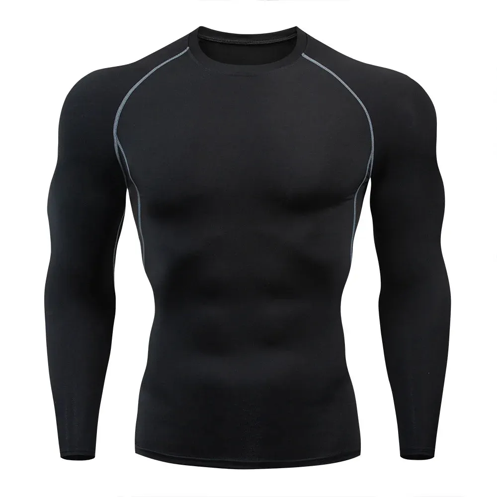 Men's Running Sport T-Shirt - Compression Fitness Tops Tee, Quick Dry Tight Training Gym Sport Running Shirt