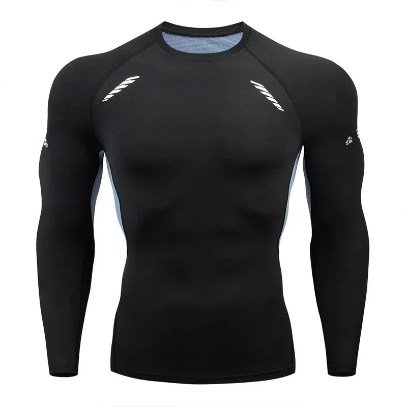 Men's Running Sport T-Shirt - Compression Fitness Tops Tee, Quick Dry Tight Training Gym Sport Running Shirt