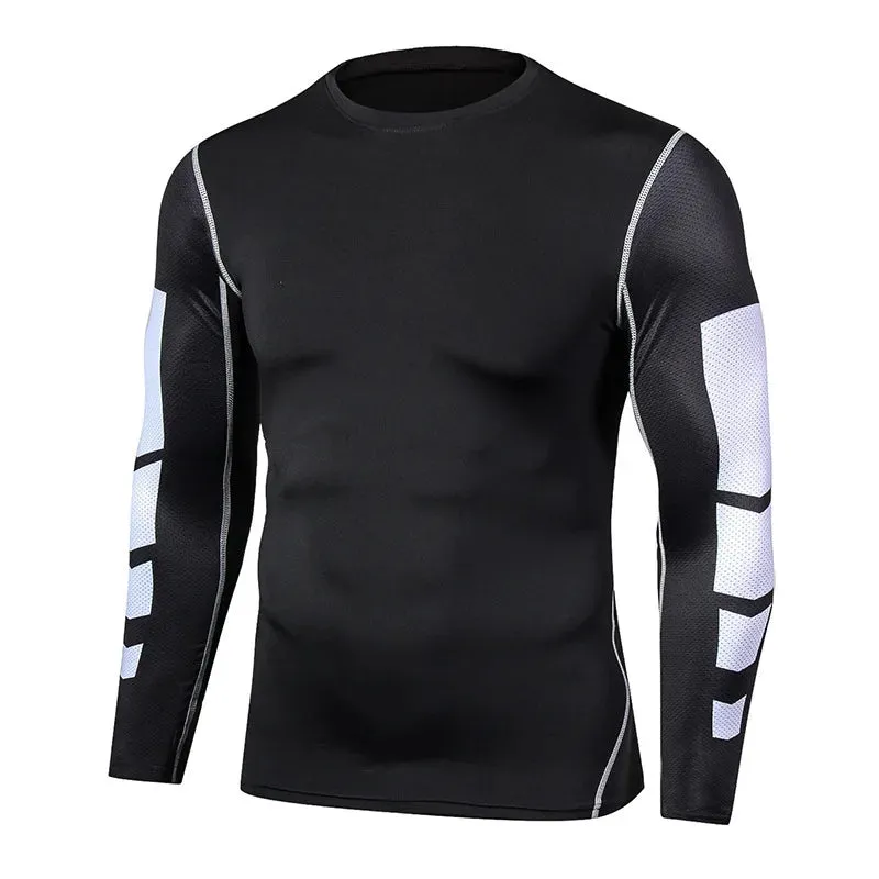 Men's Running Sport T-Shirt - Compression Fitness Tops Tee, Quick Dry Tight Training Gym Sport Running Shirt