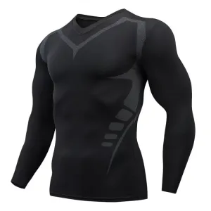 Men's Running Sport T-Shirt - Compression Fitness Tops Tee, Quick Dry Tight Training Gym Sport Running Shirt