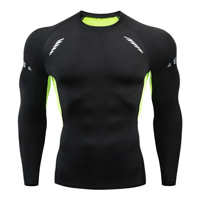 Men's Running Sport T-Shirt - Compression Fitness Tops Tee, Quick Dry Tight Training Gym Sport Running Shirt