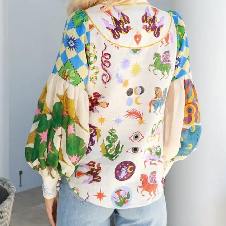 Milagros® | Printed Colorful Blouse