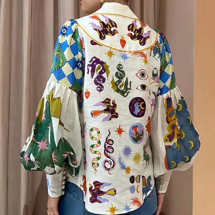 Milagros® | Printed Colorful Blouse