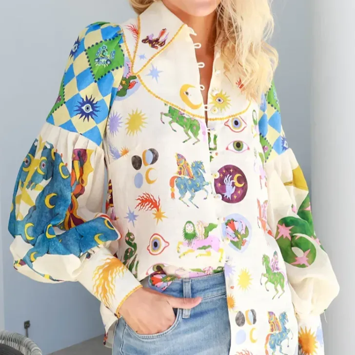 Milagros® | Printed Colorful Blouse
